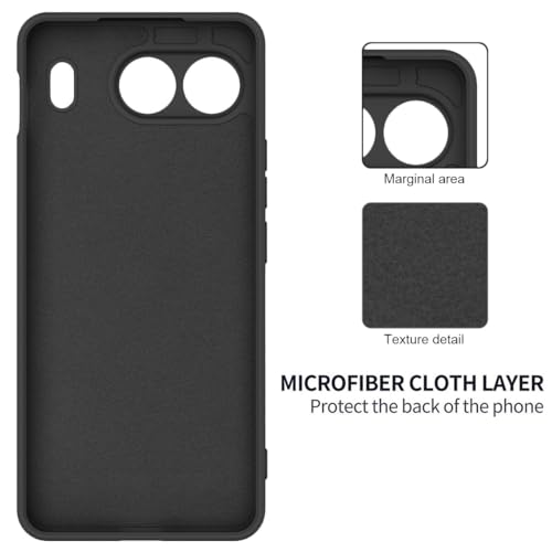 Image of DIZORO Microfiber Candy Compatible for Oneplus Nord 4 5G Smooth Touch Cushion Liquid Soft Silicone Gel Rubber Phone Cases Non-Slip Full Body Protective Shockproof Back Cover - Black