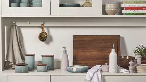 Image of Le Creuset Signature XL Salt Cellar and Storage Canister with Wood Lid, 1.2 qt., Marseille