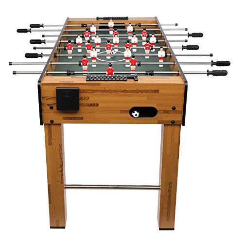 image for PEXMOR 48 Inch Foosball Table with 2 Balls, 2 Cup Holders, 2 Manual Sc