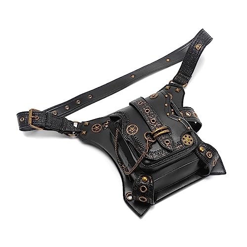 Bolsa de cintura para teléfono celular con cadena resistente estilo biker 5