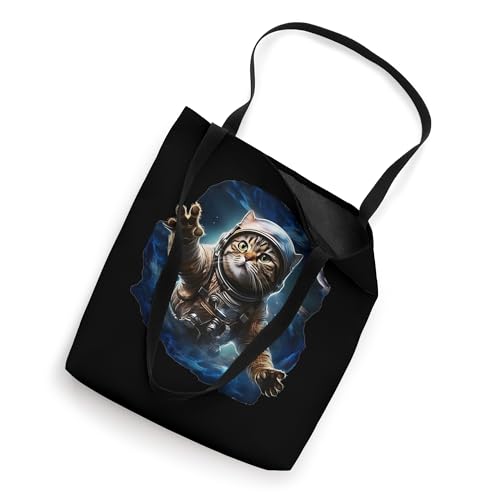 Bolsa Tote con Diseño de Gato Astronauta Cósmico miniatura 2