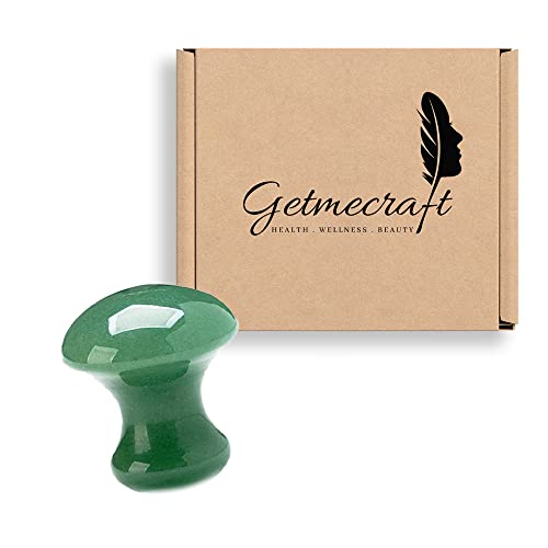 Getmecraft Gua Sha Massage Tool for Scraping Facial and Body Skin Massage made of Jade Stone for Acupressure Scrapper Gua Sha Facial Tools (Mushroom Shape)