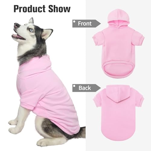 BINGPET-Fleece-Lined-Dog-Hoodies-Fall-Dog-Puppy-Sweatshirt-Soft-Warm-Sweater-Winter-Hooded-Clothes-for-Small-Medium-Large-Dogs-Cats-2-PinkPlain-SmallMedium-Chest-Girth-19 - Cucciolini Doodles   BINGPET-Fleece-Lined-Dog-Hoodies-Fall-Dog-Puppy-Sweatshirt-Soft-Warm-Sweater-Winter-Hooded-Clothes-for-Small-Medium-Large-Dogs-Cats-2-PinkPlain-SmallMedium-Chest-Girth-19