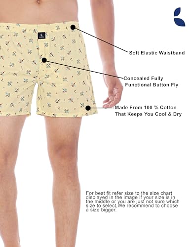 Image of Cotton Boxer Shorts for Men, Breathable, Comfortable & Lightweight (Pack of 2)