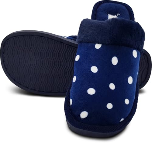 Image of VRITRAZ Unisex Adult Comfort Closed Toe Warm Fur Home Clogs Indoor Slipper for Women