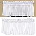 Irenare 2 Pcs Tenda Corta Cucina per Finestre Piccole,Stile Country Cafe Boho Mantovane per Tende Trattamento Finestra in Poliestere a Mezza Finestra Mantovane Tascabili,Bianca Trasparente,140x35cm