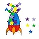 Vxcbad Belohnungsglas Stern Belohnungssystem Kinder Belohnungstafel Kinder Gutes Benehmen Reward Jar Sterne 25 Bunte Acrylsterne, 5 Farben