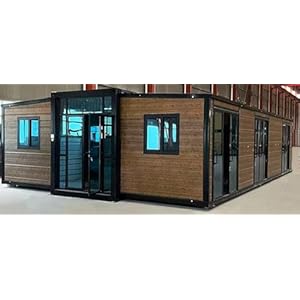 Portable Prefab Tiny Home for Sale, 40ft Modular Home – with 3 Bedrooms, 1 Kitchen & Bathroom, Expandable Container House to Live in for Adults Mobile Foldable House Mobile House