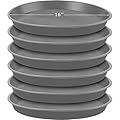Eccliy 6 Pack Plastic Plant Saucer Heavy Duty Planter Saucers Large Plant Pot Saucers Plastic Water Trays for Indoors and Outdoors Flower Plant Plant Drip