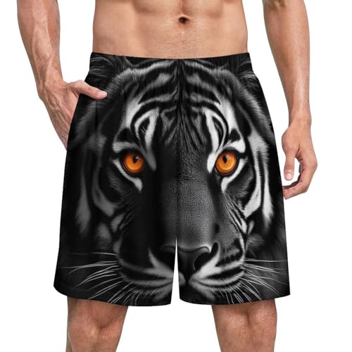 Pajama Shorts for Men Lounge Sleep Shorts with Elastic Waistband Soft Lightweight Sleepwear