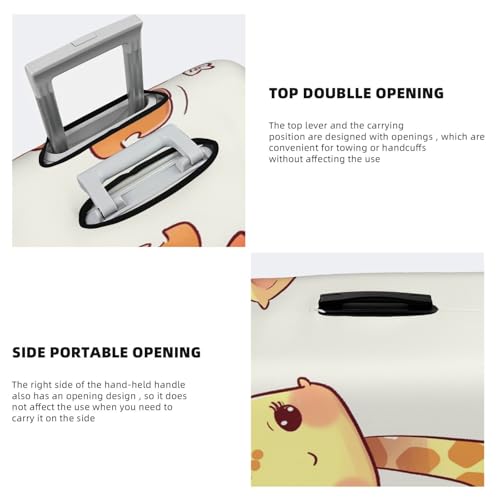 Travel Luggage Cover Suitcase Protector Elastic Washable Cute bow giraffe Suitcase Cover Anti-scratch Spandex Baggage Covers Fits 18-32 Inch Luggage4