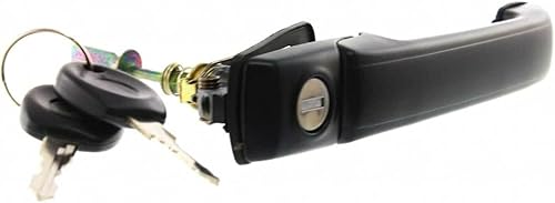 Miniatura 3 de KarParts360 Para Volkswagen Cabrio 1995 96 97 98 1999 Manija de puerta exterior delantera, lado del conductor o del pasajero, color negro, con