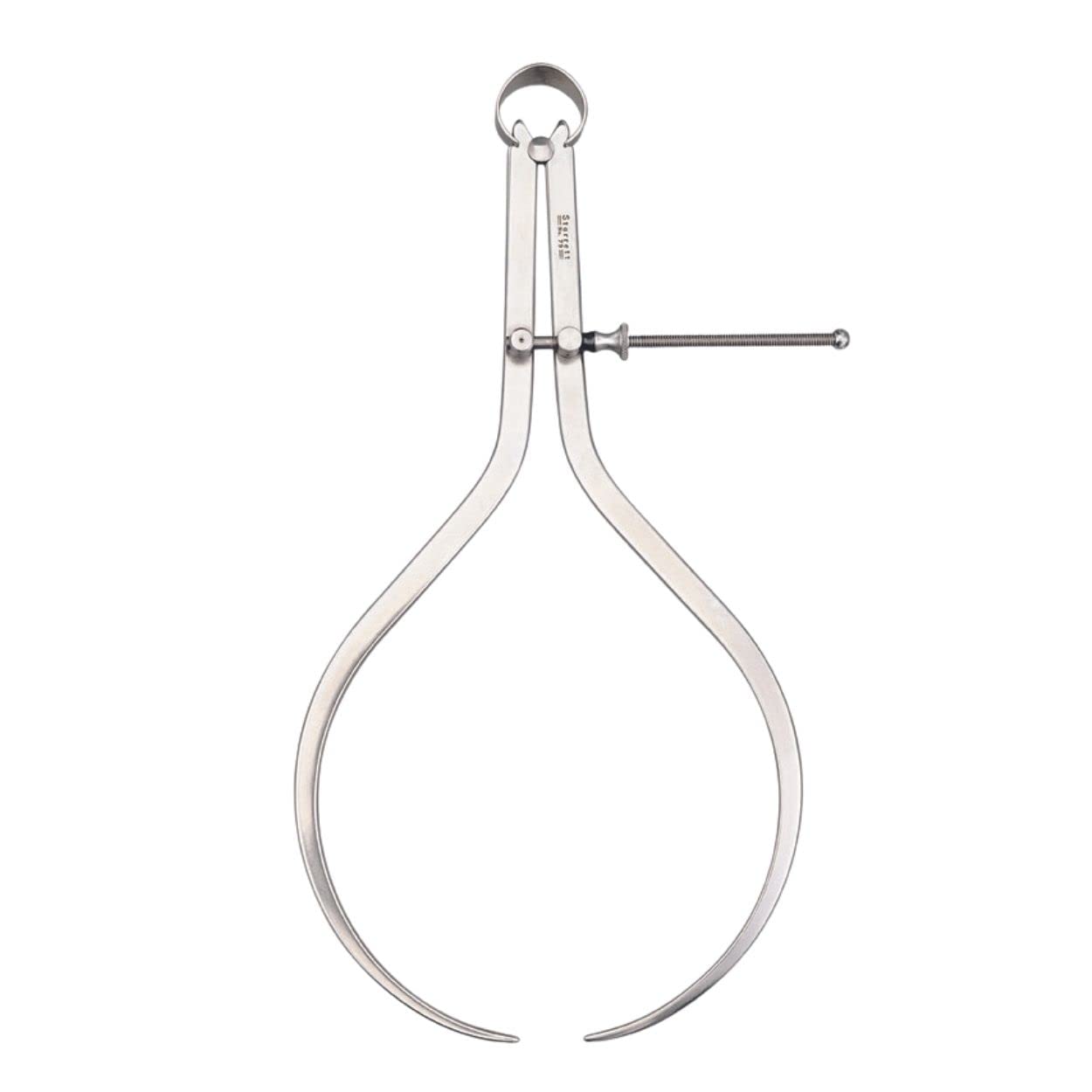 79 Series Yankee Spring-Type Outside Calipers with Flat Legs and Solid Nut - Hardened Fulcrum Stud, Spring Joint Type, 12" Size and Capacity - 79A-12