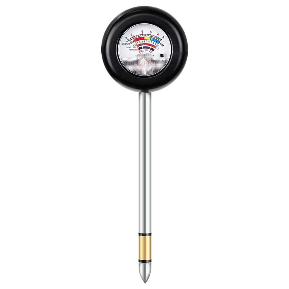 Littimoon 4-in-1 Soil Tester Humidity Meter Moisture, Sunlight, PH & Fertility Meter for Pot Plants, Greenhouses, Flowers&Farms