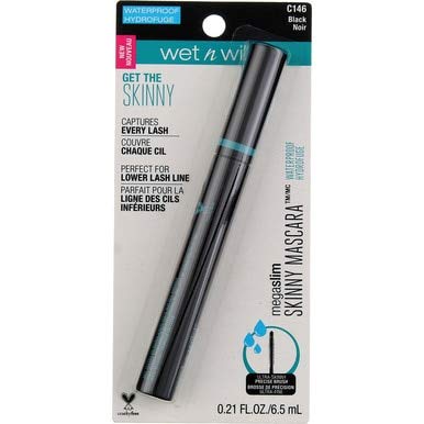 Wet n Wild MegaSlim Skinny Waterproof Mascara, Black C146, 0.21 fl oz