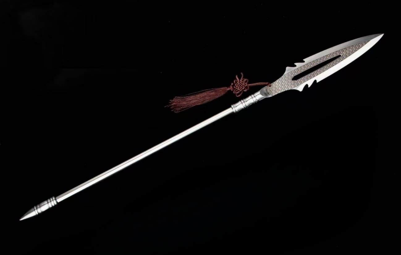 LOONGSWORD Warlord Spear - Traditional Craftsmanship, Stainless Steel Blade, 30inch Length