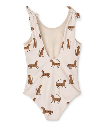 Image of Girls One Piece Swimsuit Bowknot Bathing Suit Quick Dry Summer Beach Wear Animals Cheetah Leopard Swimwear 3-4T SPF50+
