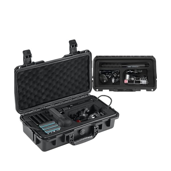 Migitec Waterproof Hard Case Compatible with Insta360 X4 Action Camera and Accessories, Travel Carrying Bag for Selfie Sticks, Batteries, Charger, Dive Case or Motorcycle Clamp