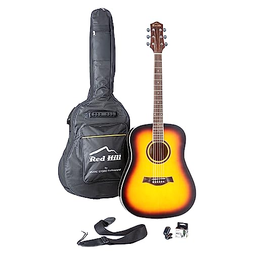 Red Hill WGS-1 SB Starter Kit – Guitare Acoustique - Les Beatles, Paul McCartney, John Lennon, RIngo Starr, George Harrison Red Hill WGS-1 SB Starter Kit - Guitare Acoustique