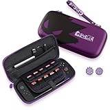 Switch2 ケース スイッチ2 専用ケース【全面保護・衝撃吸収・防汚防水・ストラップ付】switch 2 ポーチ Switch2 収納バッグ キャリングケース ハードポーチ 20枚ゲームカード収納可能（2.パープル）