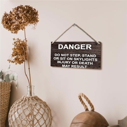 Wooden Warning Sign 12x6 Inches Do Not Step Stand or