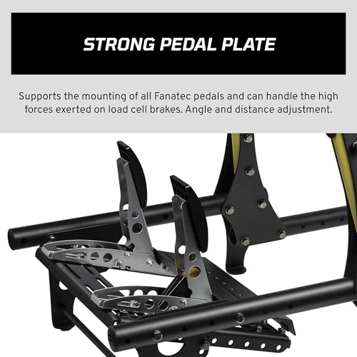Image of Fanatec Sim Racing CSL Cockpit V1.5 - Strong and Lightweight, Steel-Reinforced Aluminum Frame, Universal Wheelbase Mounting Bracket, GT Driving Position, Easy Assembly - Black