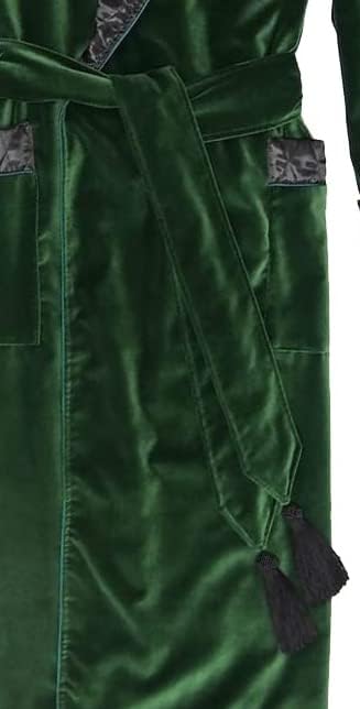 Men Long Smoking Jacket, Men Luxury Velvet Bottle Green Cigar Robe For Dinner,House Wear Dress, Bath Robes2