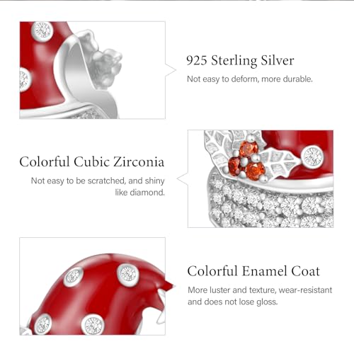 Image of GNOCE Christmas Charm Silver Plated & Sterling Silver Bracelet Gift