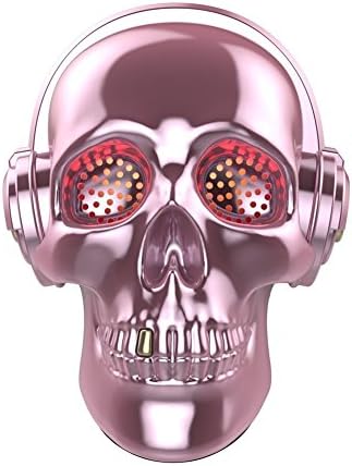 [Updated Version] Skull Wireless Speaker, TOPROAD LED Wireless Super Bass Stereo Sound Cool Skull Artwork Speaker with Wonderful Eyes Light for Home Party/Office/Business/Bedroom/Outdoor (Pink)