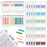 【Incluido】- recibirá dos juegos de notas adhesivas índices en diferentes tamaños (1,1 cm x 4,4 cm, 2,8 cm x 2,5 cm), un juego de 10 colores y un juego de 6 colores, 40 piezas cada uno, un total de 640 piezas . Los diseños coloridos no solo marcan y resaltan información importante, sino que también decoran sus libros y papeles