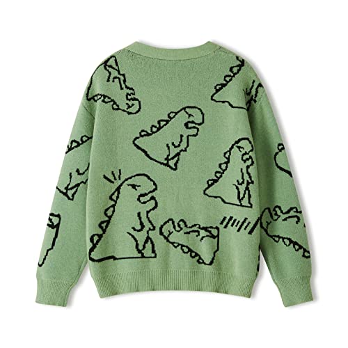 SOLILOQUY Women Cute Dinosaur Sweater Casual Crew Neck Oversized Knitted Pullover Y2K Harajuku Knitwear2