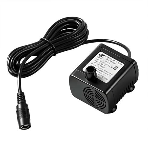 Akozon Solarpumpe 12V 5W Für Brunnen, DC12V Solar Amphibious Mini Tauchwasserpumpe für Brunnenteich