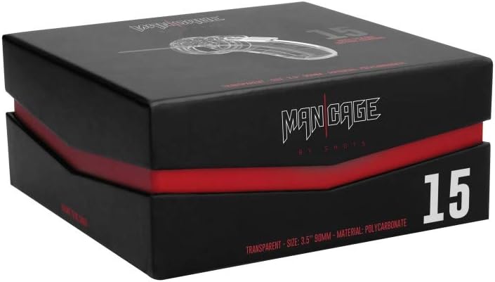Shots Man Cage 3.5" w/Silicone Urethral Sounding - Clear