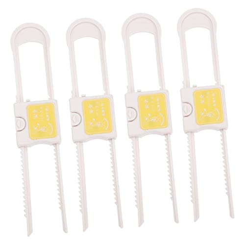 ORFOFE 4個スライド式キャビネットロック ロック 食器棚 用 取っ手付き家具対応 耐久性のある設計で簡単取付