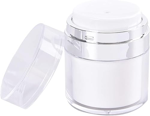 Qeuly Botella de vacío de crema de 1 onza, botella de botella de bomba sin aire, recipientes de viaje para lociones y cremas, a prueba de fugas,