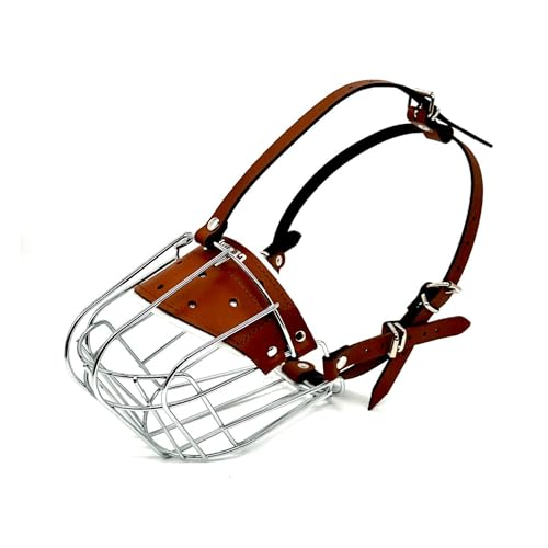 Heavy Duty Metal Wire Basket Dog Muzzle for Amstaff, Pitbull,