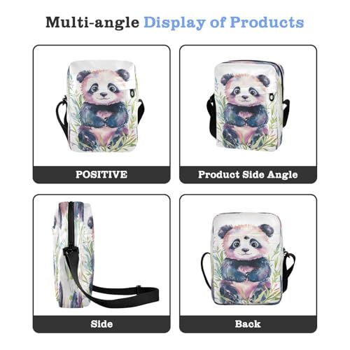 Crossbody Bag Cute Panda Messenger Bag for Women Men Purse Shoulder Bag Satchel Bag with Adjustable Strap 202b98584
