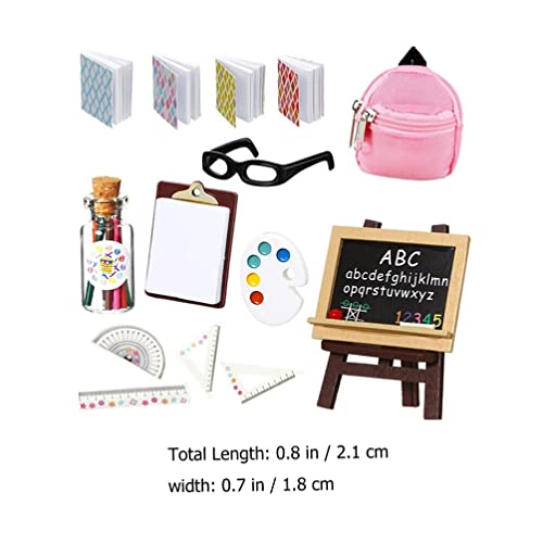 Ipetboom 1 Conjunto Brinquedos De Aprendizagem De Simulação Mini Material Escolar Mini Coisas Mesa D