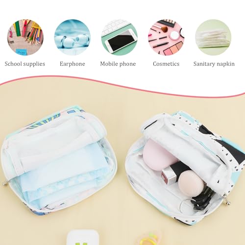 Image of QfwdfcTrenz 3Pcs Sanitary Napkin Storage Bag Period Bag for Teen Girls Zipper Menstrual Pad Bags Tampon Pouch Nursing Pad Holder Menstrual Cup Pouches Portable Reusable Pads Pouch