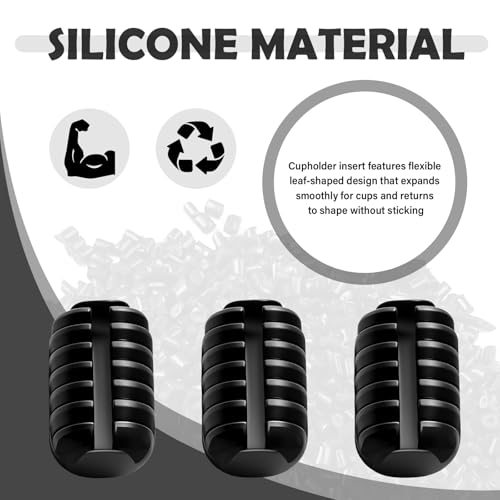 Insertos de silicona antideslizantes para portavasos de auto 6 piezas miniatura 3