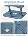 AOEVI Adjustable Laptop Stand with 360 Rotating Base, Computer Stand for Laptop Ergonimic Foldable Laptop Riser for Desk Compatible with MacBook Pro/Air Notebook up to 16 Inches, Navy