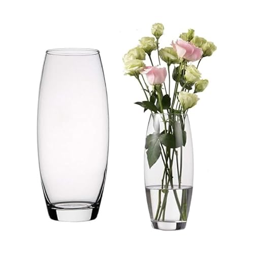 Tresv Jarrón De Flores De Cristal, Florero Abombado De Vidrio, 26 Cm De Alto, Elegante Y Sofisticado,Apto Para Lavavajillas 26cm De Alto Tresv Jarrón De Flores De Cristal, Florero Abombado De Vidrio, 26 Cm De Alto, Elegante Y Sofisticado,Apto Para Lavavajillas 26cm De Alto