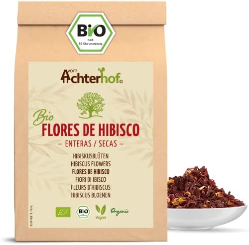 Dried Whole Organic Hibiscus Flowers 1000g | Slightly Sour Fruity...