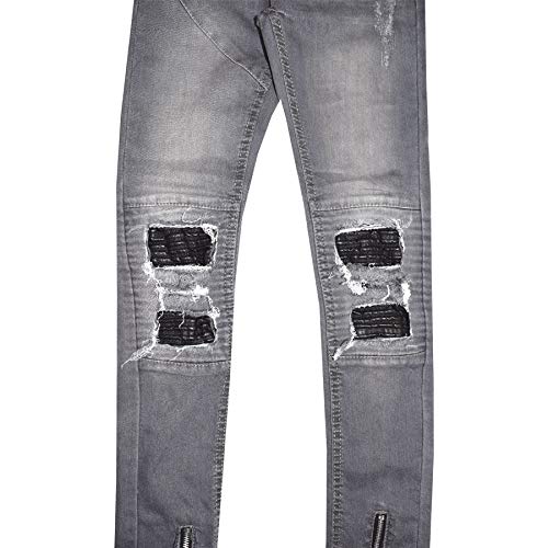 Kids Girls Stretchy Jeans Designer Ripped Drape Panel Denim Pant Trouser 5-13 Yr Grey2