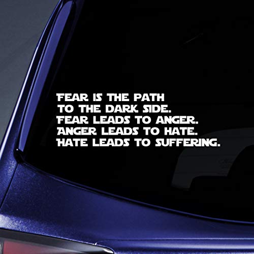 Bargain Max Decals Fear Dark Side Quote Sticker Decal Notebook Car Laptop 8
