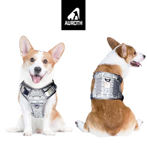 Image of AUROTH Tactical Dog Harness Medium Sized Dog No Pull Adjustable Dog Vest