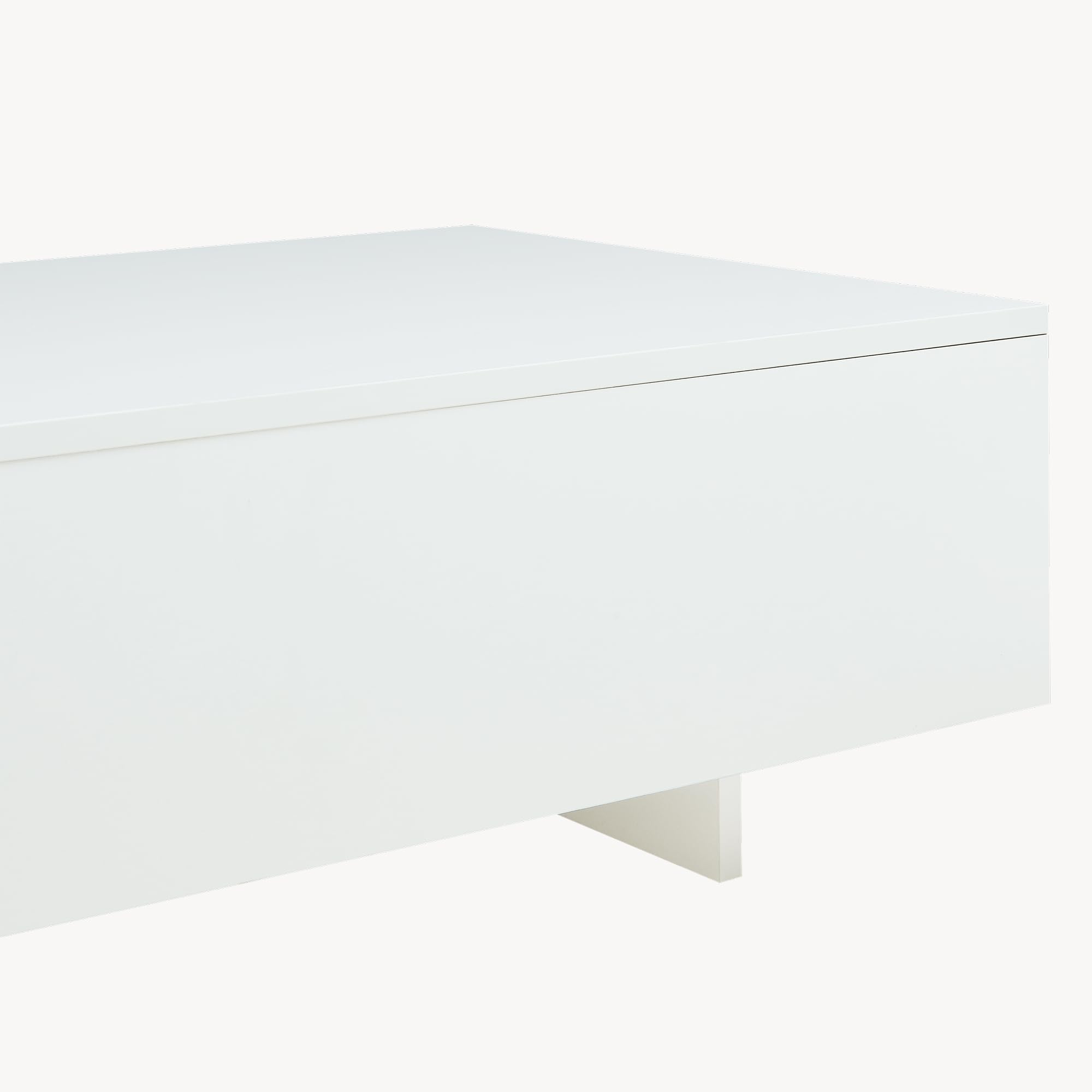[en.casa] Mesa de Centro Braunschweig 115 x 55 x 31 cm Mesa Baja Mesa de Salón Auxiliar Mesa de café Blanco Alto Brillo