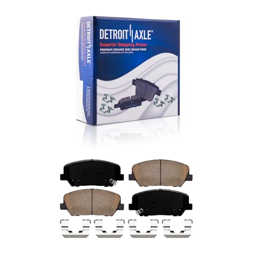 Image of Detroit Axle - 2.0L Front Brake Kit for 2011-2015 Kia Optima, Drilled and Slotted Disc Brake Rotors Ceramic Brakes Pads 2012 2013 2014 Replacement : 12.60 inch inch Rotors