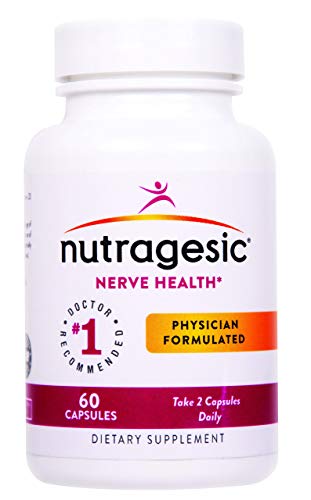 Nutragesic Nerve Health Nutritional Support - Supplement for Peripheral, Diabetic Neuropathy - Nerve Pain Symptoms Relief and Remedy - Vitamin B6, B12, Benfotiamine, Alpha-Lipoic Acid - 60 Capsules Nutragesic Nerve Health Nutritional Support - Supplement for Peripheral, Diabetic Neuropathy - Nerve Pain Symptoms Relief and Remedy - Vitamin B6, B12, Benfotiamine, Alpha-Lipoic Acid - 60 Capsules