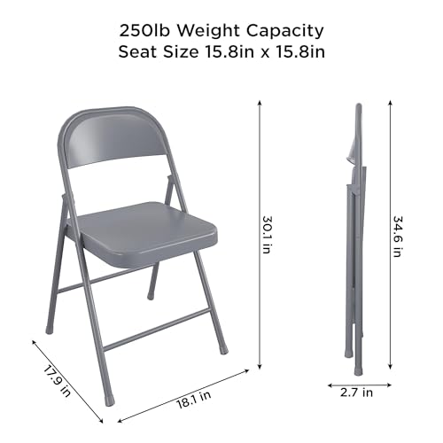 Cosco 14735CGR4E Smartfold All-Steel Folding Chair thumb #2